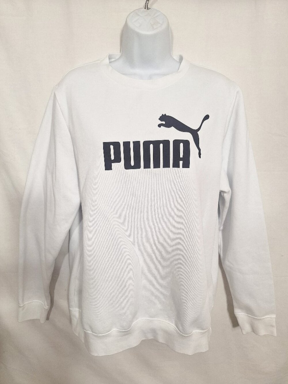 PUMA Sportswear Big Logo White Crewneck Sweatshirt XL Women’s